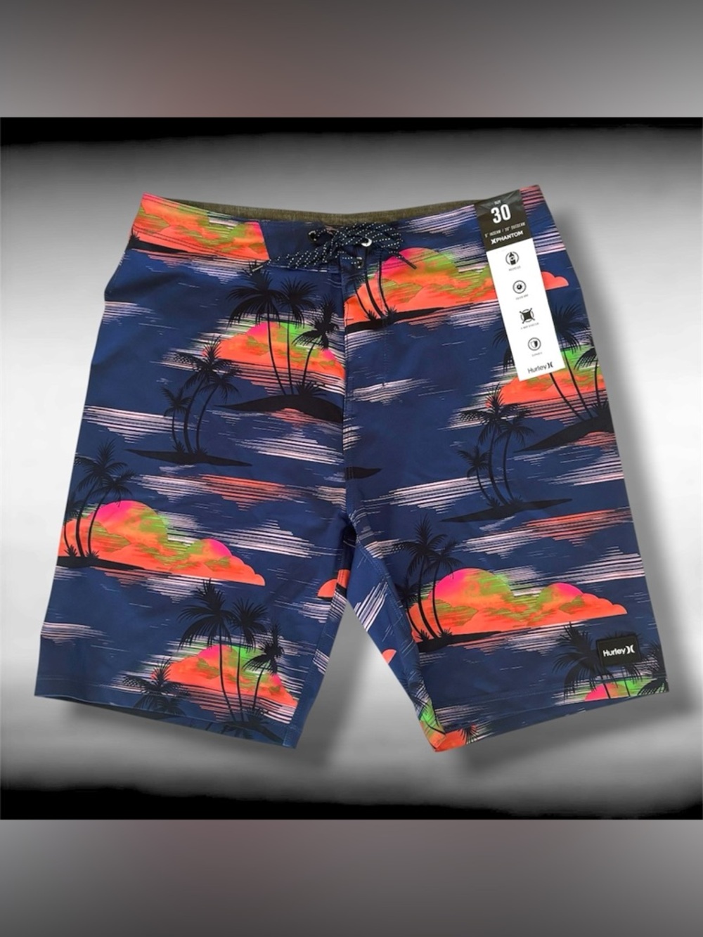 Men's 30 32 Hurley Phantom Eco Weekender Tropical Island Board Shorts NWT